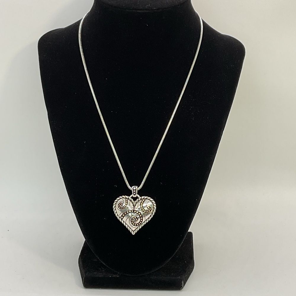 Brighton Reversible Paisley Heart Pendant Necklace
